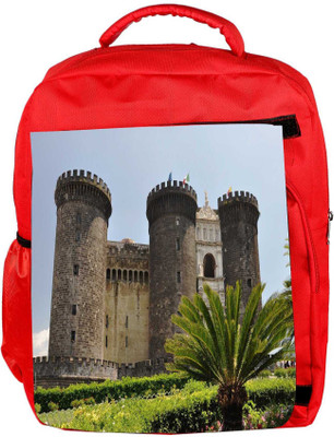 

Snoogg Eco Friendly Canvas Tower Palace Designer Backpack Rucksack School Travel Unisex Casual Canvas Bag Bookbag Satchel 5 L Backpack(Red)
