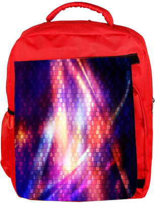 

Snoogg Eco Friendly Canvas Digital Groove Designer Backpack Rucksack School Travel Unisex Casual Canvas Bag Bookbag Satchel 5 L Backpack(Red)