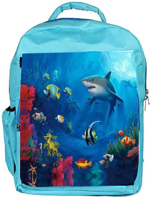

Snoogg Eco Friendly Canvas Underwater Life 2727 Backpack Rucksack School Travel Unisex Casual Canvas Bag Bookbag Satchel 5 L Backpack(Blue)