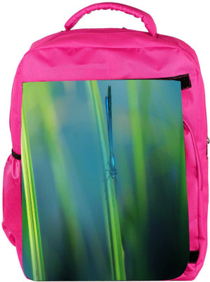 

Snoogg Eco Friendly Canvas Blue Dragonfly Designer Backpack Rucksack School Travel Unisex Casual Canvas Bag Bookbag Satchel 5 L Backpack(Pink)