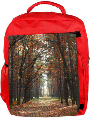 

Snoogg Eco Friendly Canvas Autumn Backpack Rucksack School Travel Unisex Casual Canvas Bag Bookbag Satchel 5 L Backpack(Red)