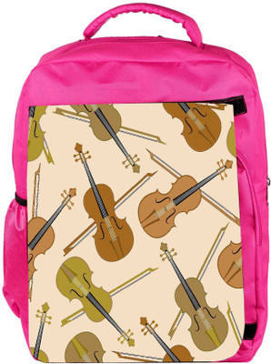 

Snoogg Eco Friendly Canvas Violin Designer Backpack Rucksack School Travel Unisex Casual Canvas Bag Bookbag Satchel 5 L Backpack(Pink)