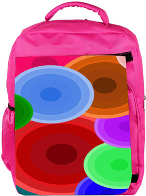 

Snoogg Eco Friendly Canvas Digi Bubbles 2387 Backpack Rucksack School Travel Unisex Casual Canvas Bag Bookbag Satchel 5 L Backpack(Pink)