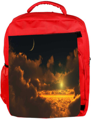 

Snoogg Eco Friendly Canvas Cloudy View Designer Backpack Rucksack School Travel Unisex Casual Canvas Bag Bookbag Satchel 5 L Backpack(Red)