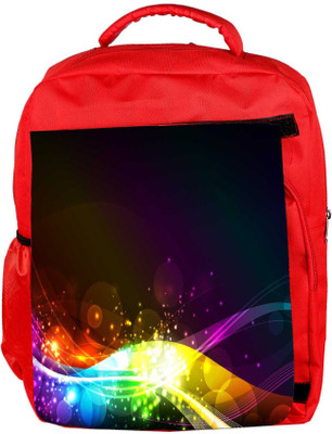 

Snoogg Eco Friendly Canvas Abstract Shiny Wave Background Ic Rgb Backpack Rucksack School Travel Unisex Casual Canvas Bag Bookbag Satchel 5 L Backpack(Red)