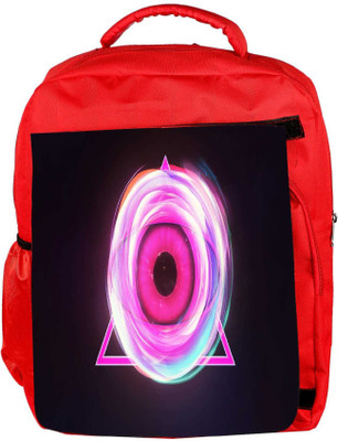 

Snoogg Eco Friendly Canvas Glowing Eye In A Pink Triangle Designer Backpack Rucksack School Travel Unisex Casual Canvas Bag Bookbag Satchel 5 L Backpack(Red)