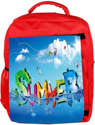

Snoogg Eco Friendly Canvas Summer Designer Backpack Rucksack School Travel Unisex Casual Canvas Bag Bookbag Satchel 5 L Backpack(Red)