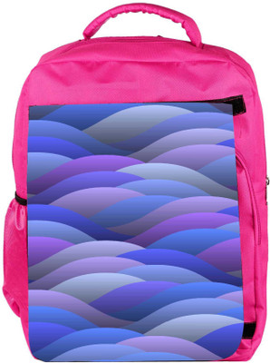 

Snoogg Eco Friendly Canvas Blue Abstract Waves Backpack Rucksack School Travel Unisex Casual Canvas Bag Bookbag Satchel 5 L Backpack(Pink)