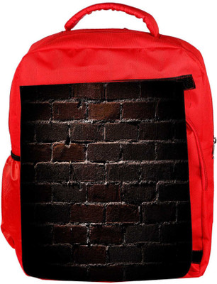 

Snoogg Eco Friendly Canvas Bricks Wall Designer Backpack Rucksack School Travel Unisex Casual Canvas Bag Bookbag Satchel 5 L Backpack(Red)
