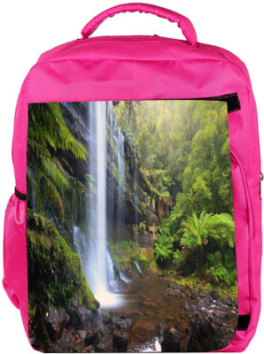 

Snoogg Eco Friendly Canvas Waterfall In Force Designer Backpack Rucksack School Travel Unisex Casual Canvas Bag Bookbag Satchel 5 L Backpack(Pink)