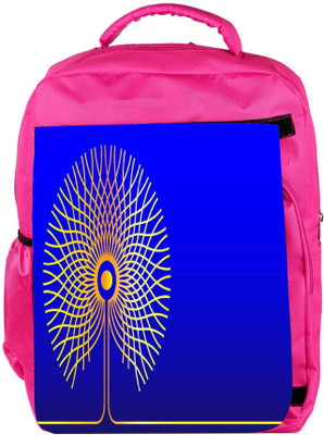 

Snoogg Eco Friendly Canvas Abstract Golden Tree Backpack Rucksack School Travel Unisex Casual Canvas Bag Bookbag Satchel 5 L Backpack(Pink)