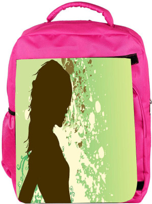 

Snoogg Eco Friendly Canvas Girl In Green Designer Backpack Rucksack School Travel Unisex Casual Canvas Bag Bookbag Satchel 5 L Backpack(Pink)