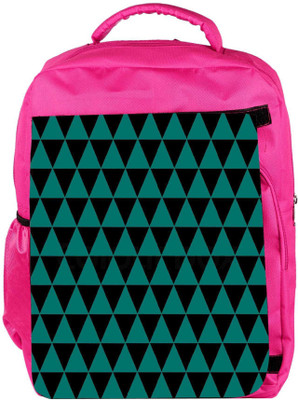 

Snoogg Eco Friendly Canvas Traingle Psyche Pattern Backpack Rucksack School Travel Unisex Casual Canvas Bag Bookbag Satchel 5 L Backpack(Pink)
