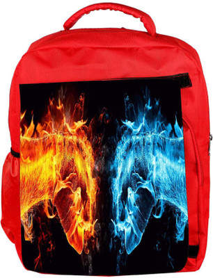 

Snoogg Eco Friendly Canvas Hand Cool L Designer Backpack Rucksack School Travel Unisex Casual Canvas Bag Bookbag Satchel 5 L Backpack(Red)