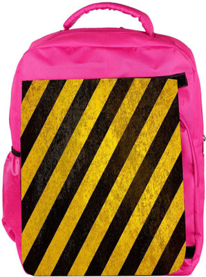 

Snoogg Eco Friendly Canvas Yellow Strips Design Designer Backpack Rucksack School Travel Unisex Casual Canvas Bag Bookbag Satchel 5 L Backpack(Pink)