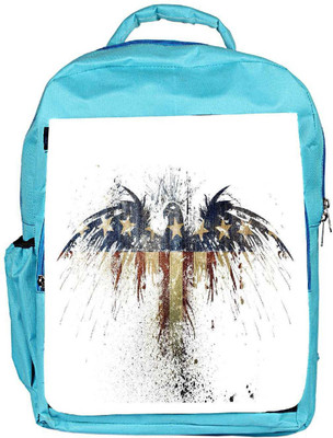 

Snoogg Eco Friendly Canvas Eagle With American Flag Backpack Rucksack School Travel Unisex Casual Canvas Bag Bookbag Satchel 5 L Backpack(Blue)