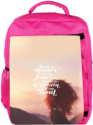 

Snoogg Eco Friendly Canvas Captain Of My Soul Backpack Rucksack School Travel Unisex Casual Canvas Bag Bookbag Satchel 5 L Backpack(Pink)