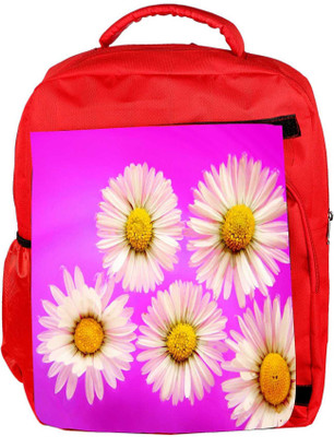 

Snoogg Eco Friendly Canvas Daisies Backpack Rucksack School Travel Unisex Casual Canvas Bag Bookbag Satchel 5 L Backpack(Red)