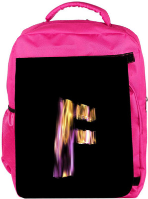 

Snoogg Eco Friendly Canvas Flaming 3D Letter Backpack Rucksack School Travel Unisex Casual Canvas Bag Bookbag Satchel 5 L Backpack(Pink)