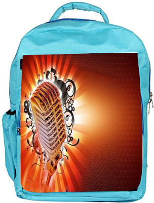 

Snoogg Eco Friendly Canvas Karaoke Background Backpack Rucksack School Travel Unisex Casual Canvas Bag Bookbag Satchel 5 L Backpack(Blue)