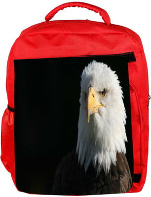 

Snoogg Eco Friendly Canvas Bald Eagle Designer Backpack Rucksack School Travel Unisex Casual Canvas Bag Bookbag Satchel 5 L Backpack(Red)