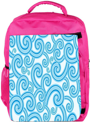 

Snoogg Eco Friendly Canvas Abstract Blue Pattern 1 Designer Backpack Rucksack School Travel Unisex Casual Canvas Bag Bookbag Satchel 5 L Backpack(Pink)