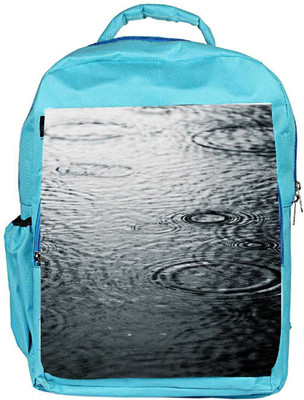 

Snoogg Eco Friendly Canvas Water Droplets Backpack Rucksack School Travel Unisex Casual Canvas Bag Bookbag Satchel 5 L Backpack(Blue)