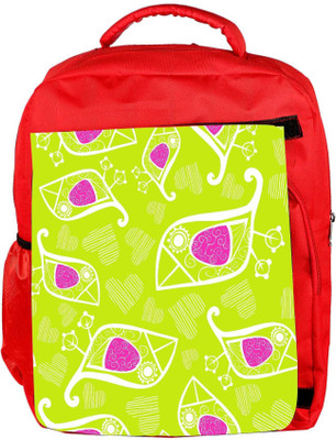 

Snoogg Eco Friendly Canvas White Bird Green Pattern Designer Backpack Rucksack School Travel Unisex Casual Canvas Bag Bookbag Satchel 5 L Backpack(Red)