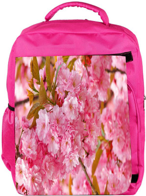 

Snoogg Eco Friendly Canvas Unique Flowers Designer Backpack Rucksack School Travel Unisex Casual Canvas Bag Bookbag Satchel 5 L Backpack(Pink)