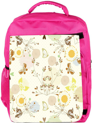 

Snoogg Eco Friendly Canvas Flying Butterflies Designer Backpack Rucksack School Travel Unisex Casual Canvas Bag Bookbag Satchel 5 L Backpack(Pink)