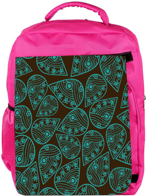 

Snoogg Eco Friendly Canvas Green Pattern Leaves Designer Backpack Rucksack School Travel Unisex Casual Canvas Bag Bookbag Satchel 5 L Backpack(Pink)