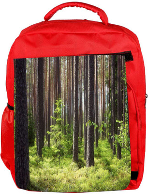

Snoogg Eco Friendly Canvas Growing Trees Designer Backpack Rucksack School Travel Unisex Casual Canvas Bag Bookbag Satchel 5 L Backpack(Red)