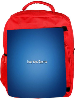 

Snoogg Eco Friendly Canvas Love Your Desktop Blue Designer Backpack Rucksack School Travel Unisex Casual Canvas Bag Bookbag Satchel 5 L Backpack(Red)