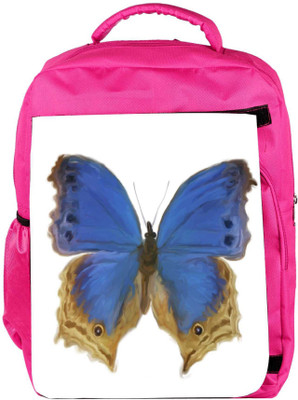 

Snoogg Eco Friendly Canvas Digital Painting Of A Butterfly Backpack Rucksack School Travel Unisex Casual Canvas Bag Bookbag Satchel 5 L Backpack(Pink)