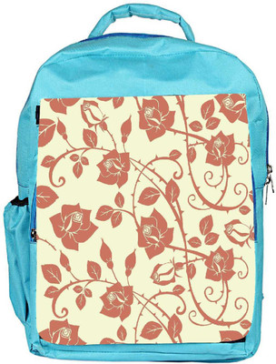 

Snoogg Eco Friendly Canvas Cream Roses And Leaves Designer Backpack Rucksack School Travel Unisex Casual Canvas Bag Bookbag Satchel 5 L Backpack(Blue)