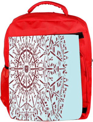 

Snoogg Eco Friendly Canvas Abstract Snowflake Designer Backpack Rucksack School Travel Unisex Casual Canvas Bag Bookbag Satchel 5 L Backpack(Red)