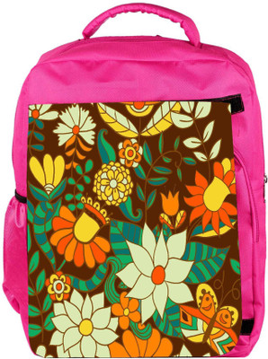

Snoogg Eco Friendly Canvas Abstract Floral Background Backpack Rucksack School Travel Unisex Casual Canvas Bag Bookbag Satchel 5 L Backpack(Pink)