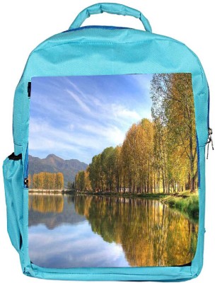 

Snoogg Eco Friendly Canvas Blossom Trees Designer Backpack Rucksack School Travel Unisex Casual Canvas Bag Bookbag Satchel 5 L Backpack(Blue)