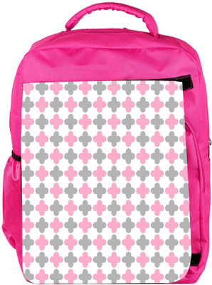 

Snoogg Eco Friendly Canvas Abstract Design White Pattern Designer Backpack Rucksack School Travel Unisex Casual Canvas Bag Bookbag Satchel 5 L Backpack(Pink)