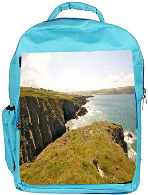 

Snoogg Eco Friendly Canvas Hill Side View Designer Backpack Rucksack School Travel Unisex Casual Canvas Bag Bookbag Satchel 5 L Backpack(Blue)