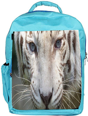 

Snoogg Eco Friendly Canvas White Tiger Designer Backpack Rucksack School Travel Unisex Casual Canvas Bag Bookbag Satchel 5 L Backpack(Blue)