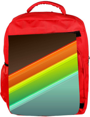 

Snoogg Eco Friendly Canvas Ornage And Green Shades Designer Backpack Rucksack School Travel Unisex Casual Canvas Bag Bookbag Satchel 5 L Backpack(Red)
