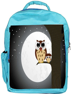 

Snoogg Eco Friendly Canvas Owl Sit On Branch With Baby Owl Backpack Rucksack School Travel Unisex Casual Canvas Bag Bookbag Satchel 5 L Backpack(Blue)