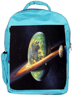 

Snoogg Eco Friendly Canvas Cool Planet Designer Backpack Rucksack School Travel Unisex Casual Canvas Bag Bookbag Satchel 5 L Backpack(Blue)