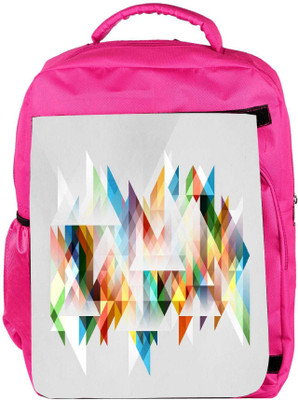 

Snoogg Eco Friendly Canvas Abstract Colourful Theme Backpack Rucksack School Travel Unisex Casual Canvas Bag Bookbag Satchel 5 L Backpack(Pink)