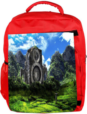

Snoogg Eco Friendly Canvas Musica En Mi Vida Designer Backpack Rucksack School Travel Unisex Casual Canvas Bag Bookbag Satchel 5 L Backpack(Red)