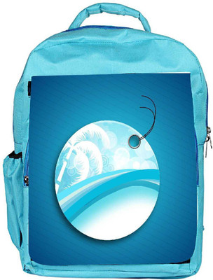 

Snoogg Eco Friendly Canvas Abstract Summer Background Backpack Rucksack School Travel Unisex Casual Canvas Bag Bookbag Satchel 5 L Backpack(Blue)