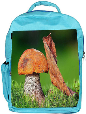 

Snoogg Eco Friendly Canvas Mushroom And Dried Leaf Designer Backpack Rucksack School Travel Unisex Casual Canvas Bag Bookbag Satchel 5 L Backpack(Blue)