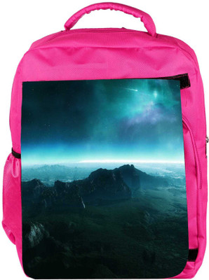 

Snoogg Eco Friendly Canvas Neon Planet Designer Backpack Rucksack School Travel Unisex Casual Canvas Bag Bookbag Satchel 5 L Backpack(Pink)