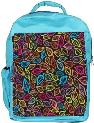 

Snoogg Eco Friendly Canvas A Seamless Pattern With Leaf Backpack Rucksack School Travel Unisex Casual Canvas Bag Bookbag Satchel 5 L Backpack(Blue)